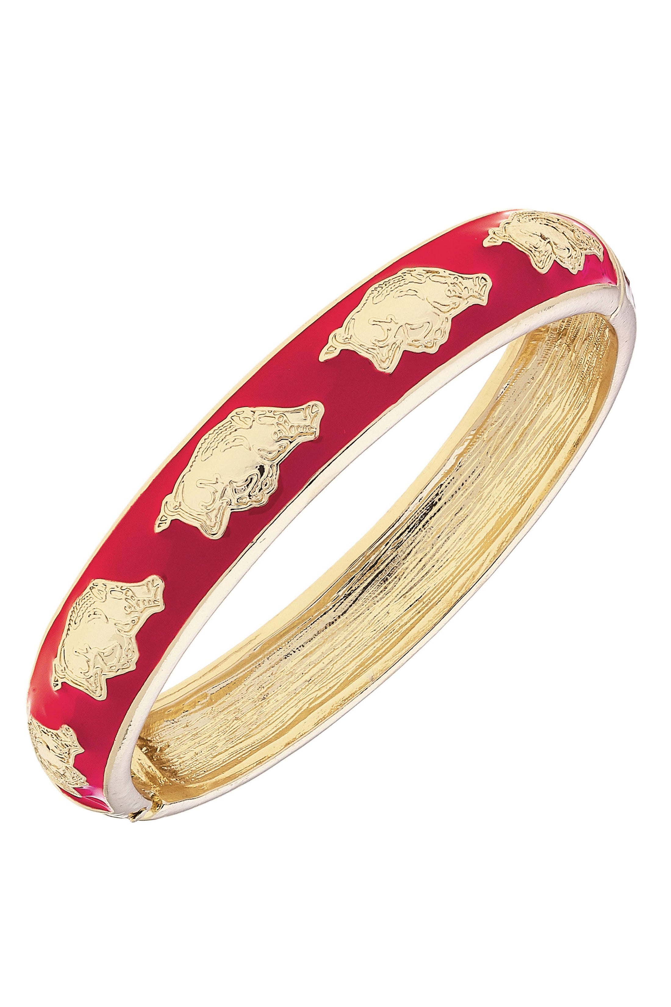 Arkansas Razorbacks Red & Gold Hog Hinge Bangle