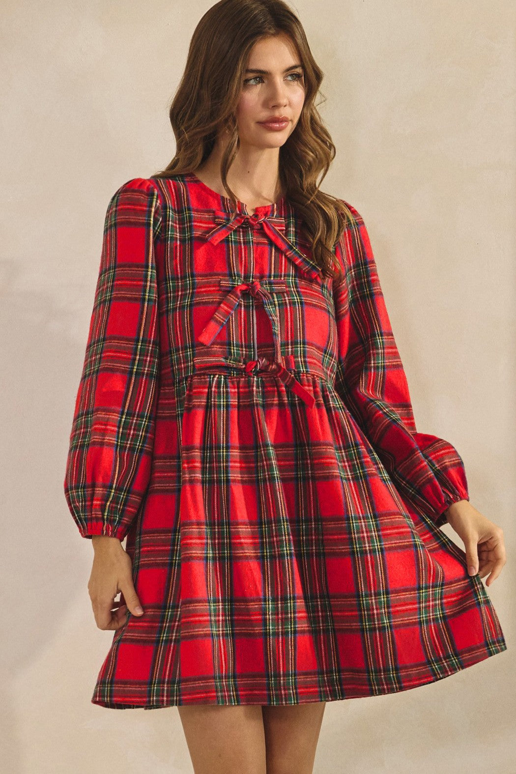 Plaid Perfection Christmas Dress