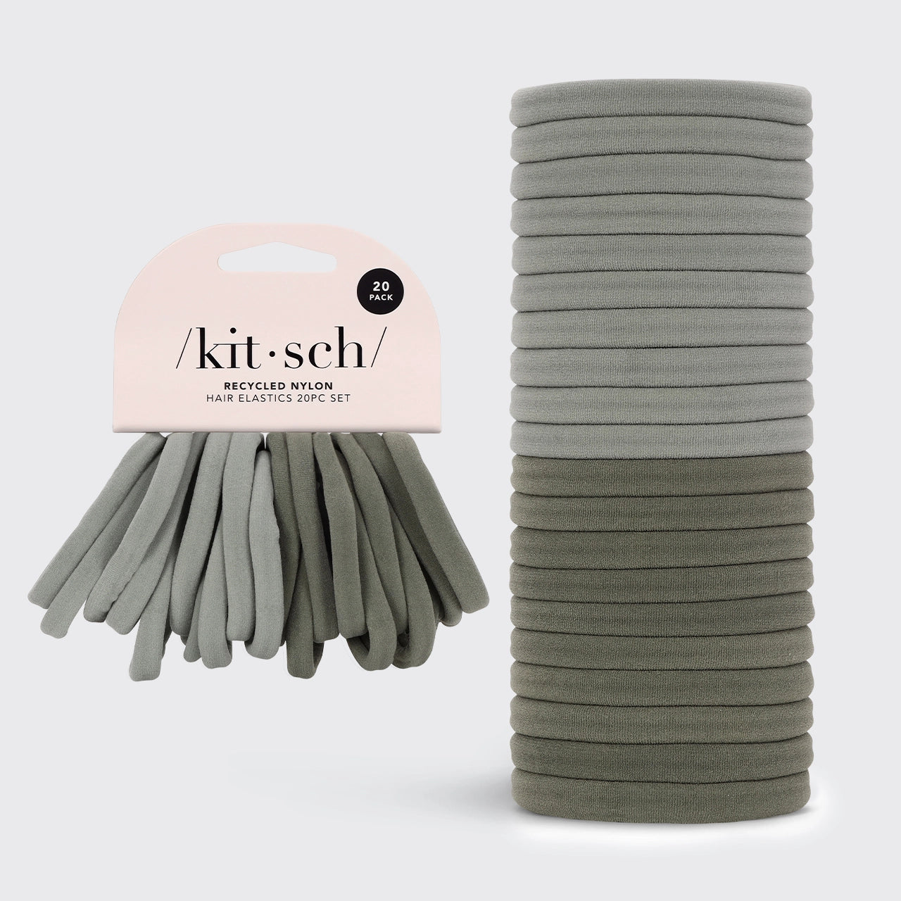 Kitsch | Eco-Friendly Nylon Elastics 20pc - Eucalyptus