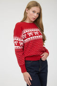 Load image into Gallery viewer, Bows & Hearts Red Christmas Sweater
