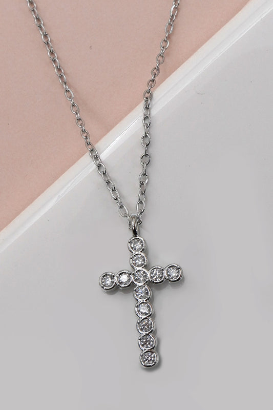 At the Cross Silver Necklace