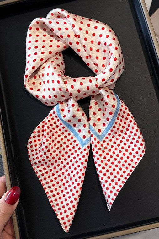 Pretty in Polka Dots Bandana Scarf | Red