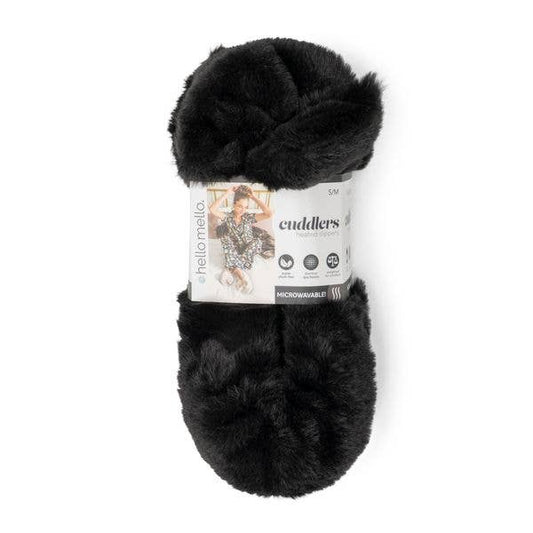 Hello Mello | Cuddlers Heated Slippers - Black