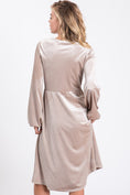 Load image into Gallery viewer, The Midnight Muse Holiday Velvet Dress | Champagne
