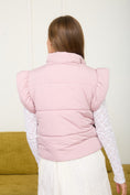 Load image into Gallery viewer, Classy Attitude Flutter Sleeve Puffer Vest | Blush
