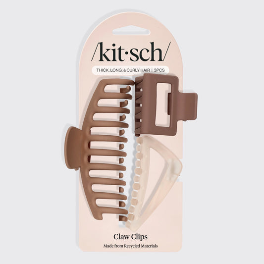 Kitsch | Recycled Plastic Assorted Claw Clip 3pc - Oversized