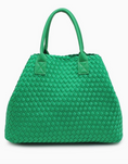 Load image into Gallery viewer, Urban Expressions Woven Neoprene Tote kelly green tote bag, high end tote bags near me, high end tote bag
