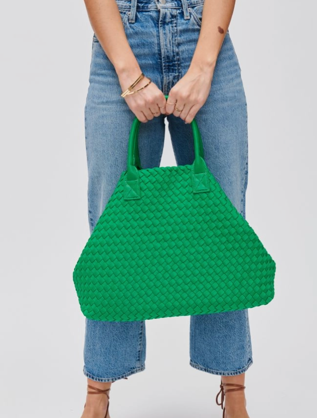 Urban Expressions Woven Neoprene Tote kelly green tote bag, cheapest luxury tote bag, where to buy good tote bags