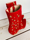 Load image into Gallery viewer, Gold star detail on matisse red boots
