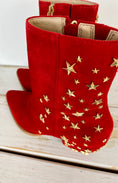 Load image into Gallery viewer, Matisse Red Boots with Gold Star details
