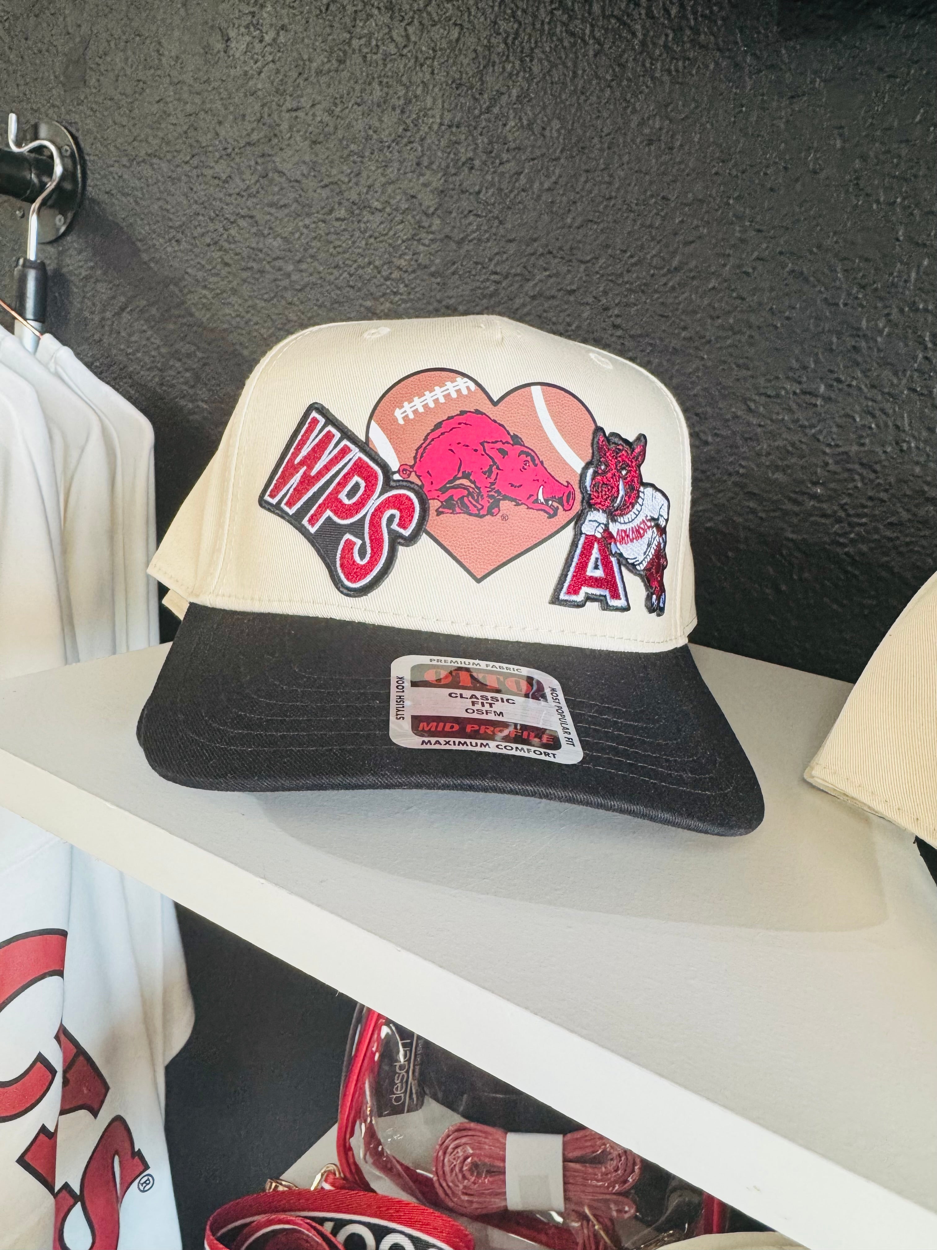 Whimsy Who Arkansas Trucker Hat | Razorback Hat | Arkansas Razorback Snapback Hat ...
