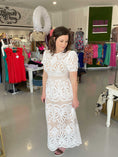 Load image into Gallery viewer, Romantic Nights Crochet Lace Maxi Dress
