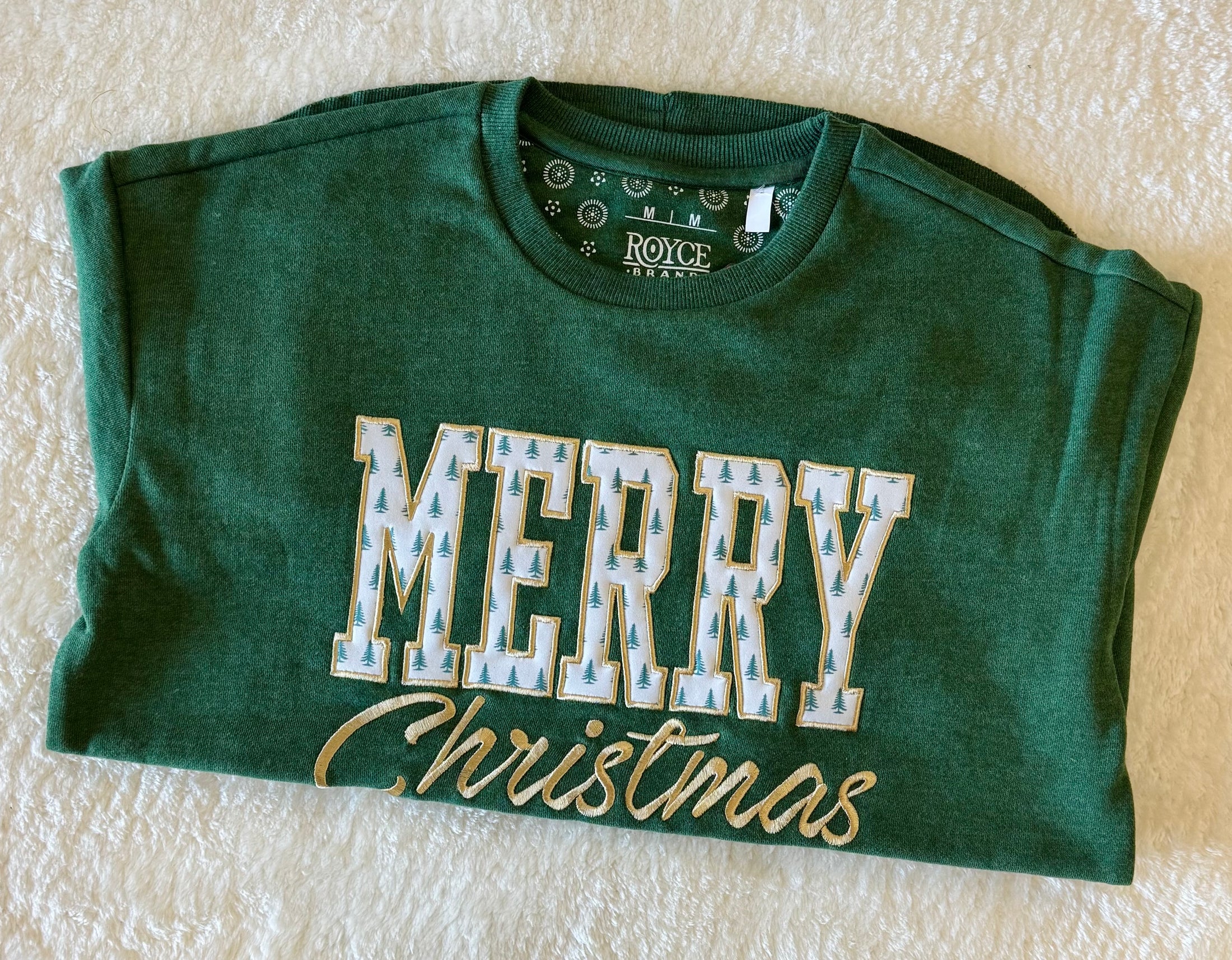Royce christmas sweatshirts, green christmas sweatshirts, Merry Christmas sweatshirts, christmas sweatshirts near me, boutiques Fayetteville ar