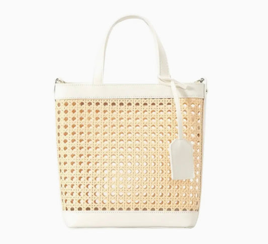 Beach Bound Rattan Tote