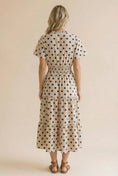 Load image into Gallery viewer, Polkadot Smocked Waist Tiered Maxi Dress
