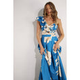 Load image into Gallery viewer, Blue Magnolia Ruffle Maxi Dress
