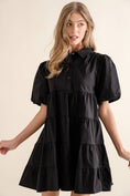 Load image into Gallery viewer, Hey Hey LBD Puff Sleeve Dress
