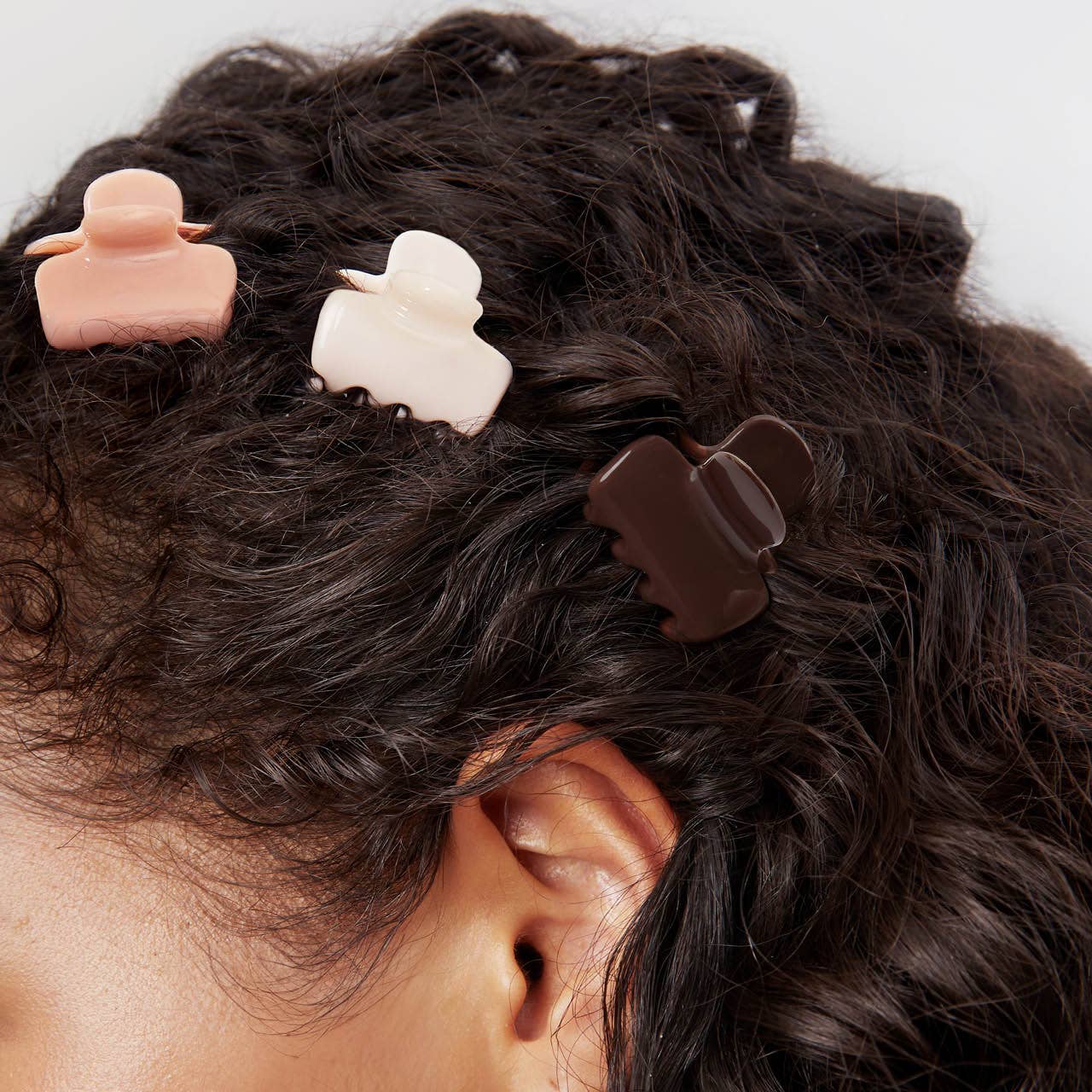 Kitsch | Recycled Plastic Mini Cloud Claw Clips 8pc Set - Rosewood