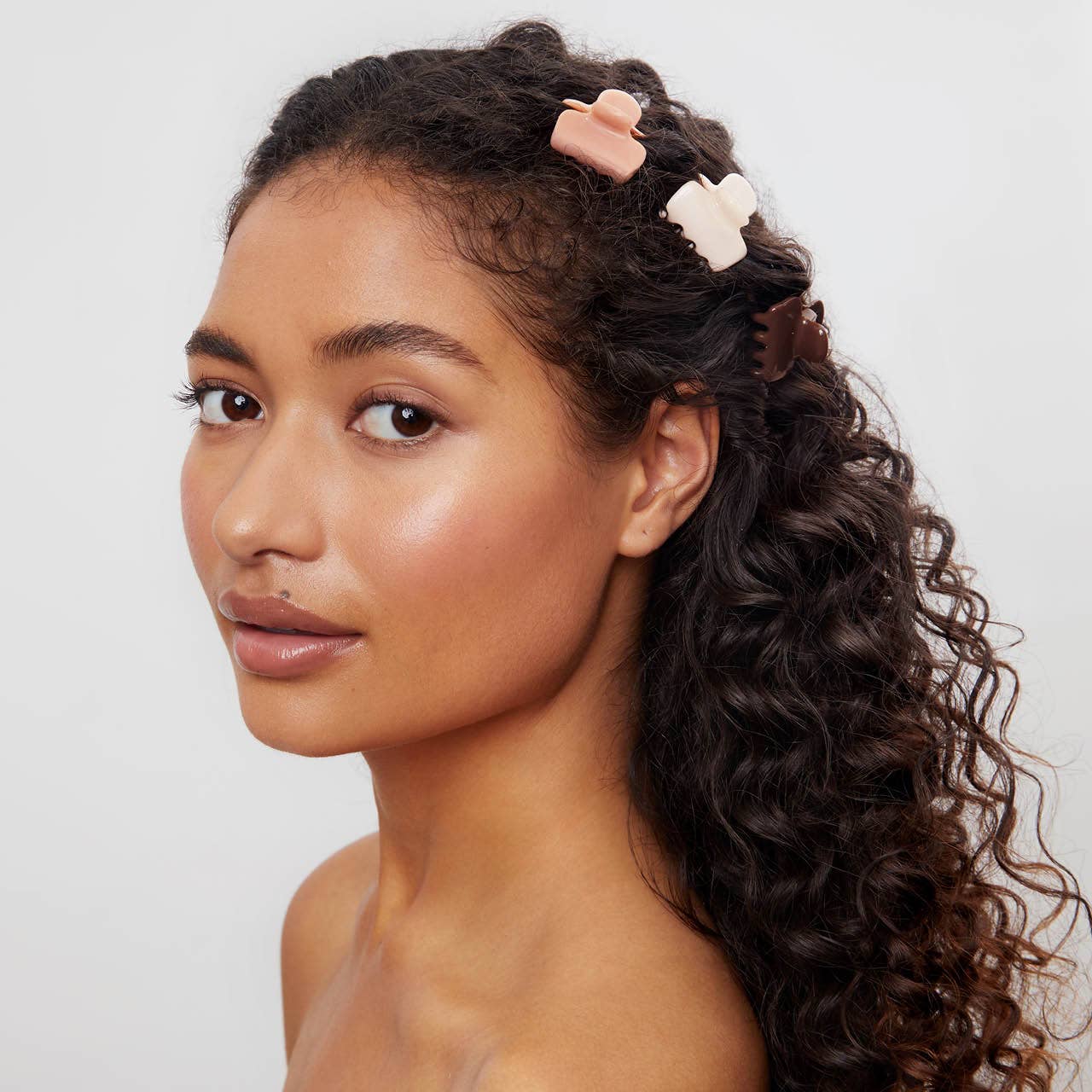 Kitsch | Recycled Plastic Mini Cloud Claw Clips 8pc Set - Rosewood