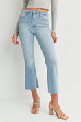 Load image into Gallery viewer, Just Black Denim | High Rise Tonal Crop Flare
