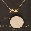 Load image into Gallery viewer, Mountains are Calling Gold Mountain Pendant Necklace
