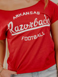 Load image into Gallery viewer, PRE-ORDER: My Elevated Varsity Off-Shoulder Razorback Tee
