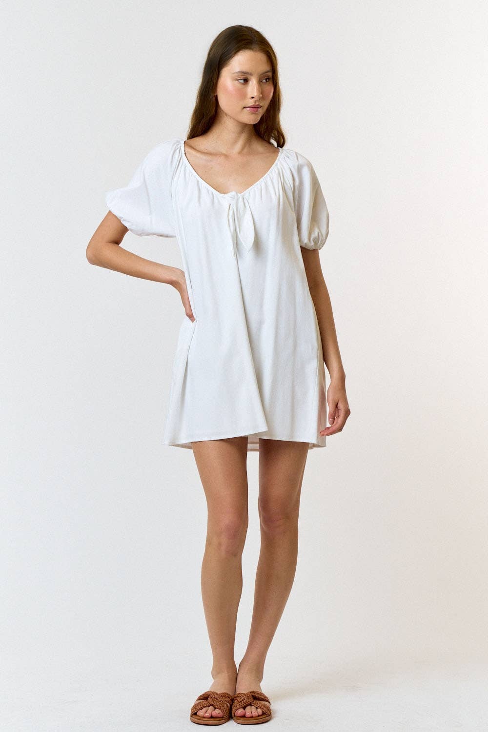 The Picnic Tie-Front Mini Dress