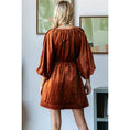 Load image into Gallery viewer, babydoll dress womens, babydoll dress puff sleeves, babydoll mini dress, babydoll mini dress with puff sleeves, velvet babydoll dress, velvet mini dress, velvet dress, Fayetteville stores near me. Downtown Springdale Stores, shopping near me
