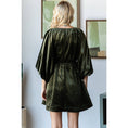 Load image into Gallery viewer, babydoll dress womens, babydoll dress puff sleeves, babydoll mini dress, babydoll mini dress with puff sleeves, velvet babydoll dress, velvet mini dress, velvet dress, Fayetteville stores near me. Downtown Springdale Stores, shopping near me
