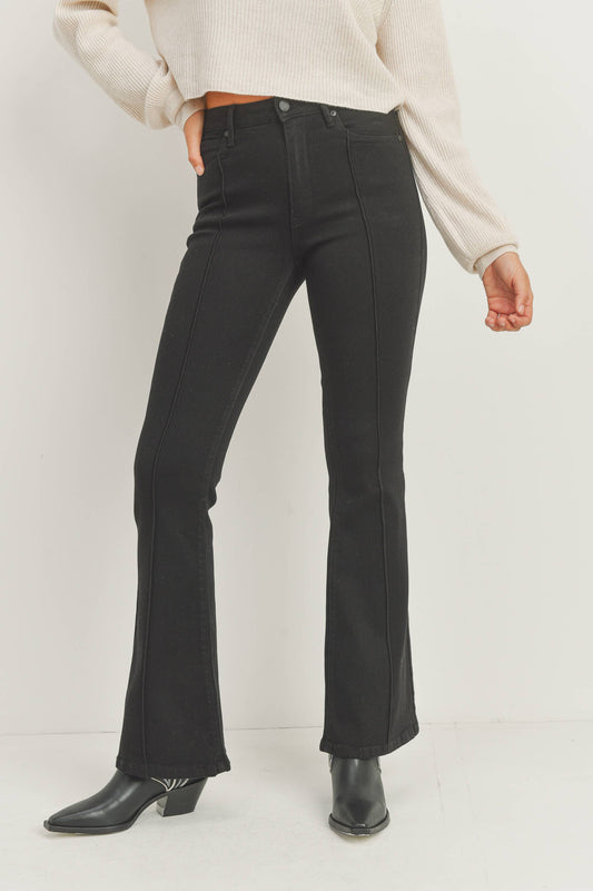 JBD | Pintuck Classy Flare Black Jeans