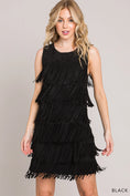 Load image into Gallery viewer, Shake it Up Fringe Mini Dress
