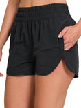 Load image into Gallery viewer, windbreaker shorts women's, black shorts
