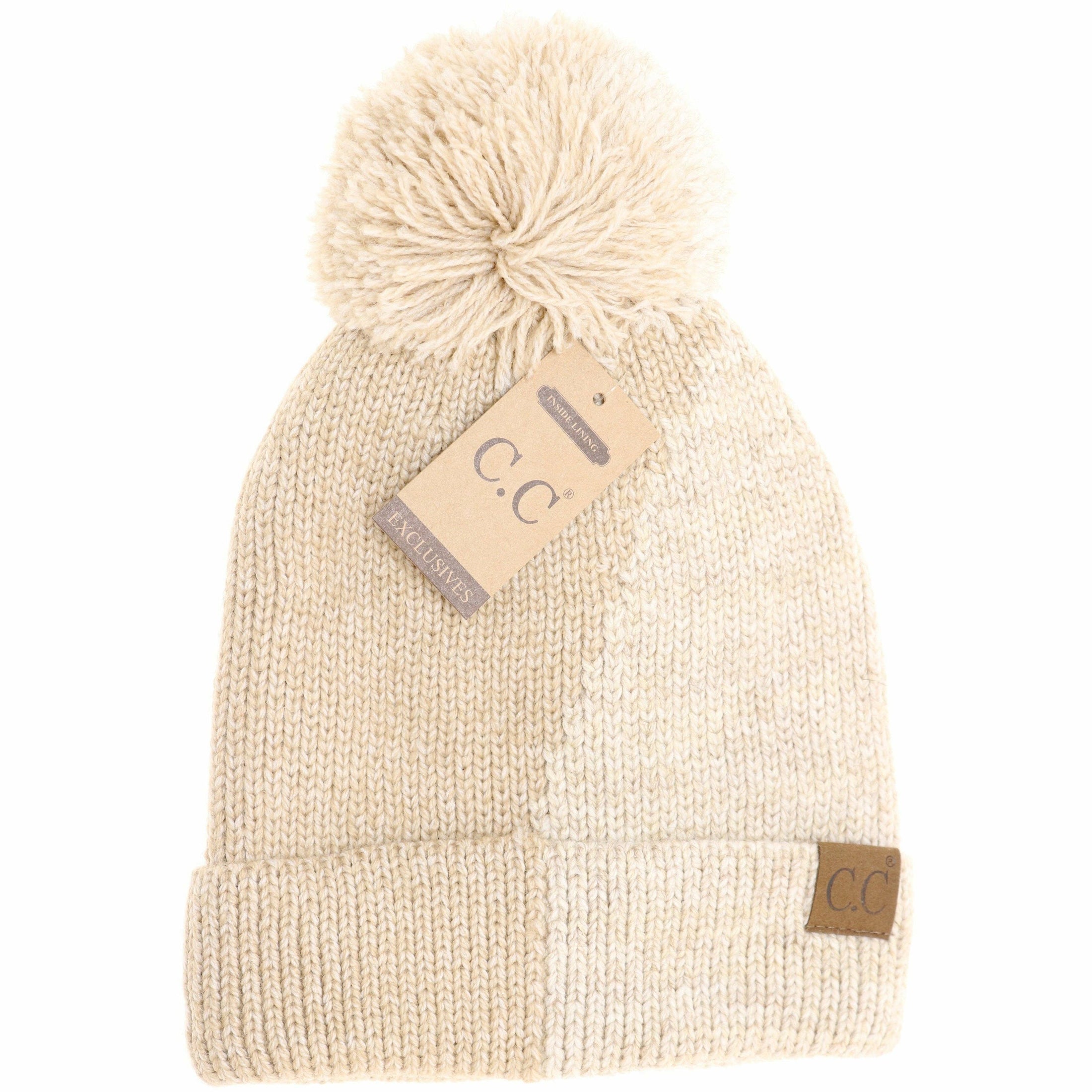 C.C Beanie | Two Tone Knit Beanie