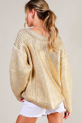 Load image into Gallery viewer, A Shining Statement Gold Metallic Sweater
