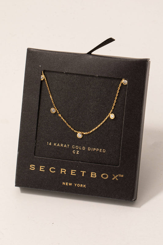 A Little Charming Disc Charms Gold Necklace