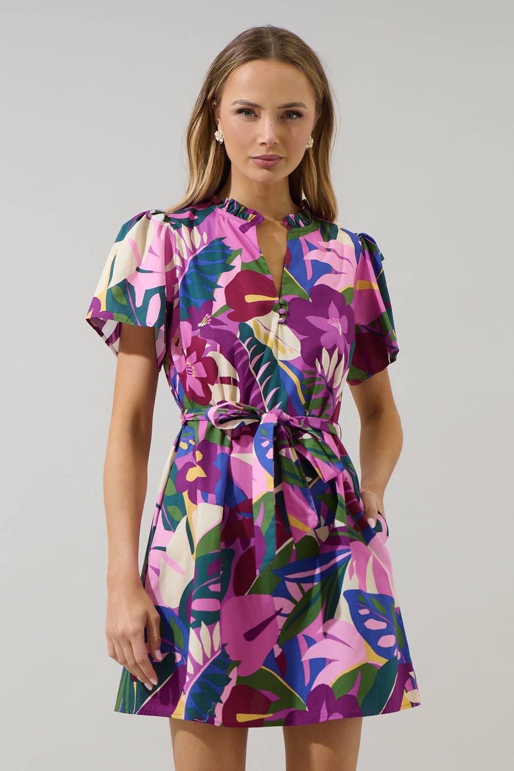 Blain Tropics Ema Shift Mini Dress