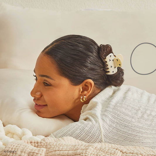 Kitsch | Mickey and Minnie Recycled Puffy ClawClip 1pc-Cream