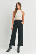 Load image into Gallery viewer, Just Black Denim | Black Cargo Pocket Wide Leg Jean
