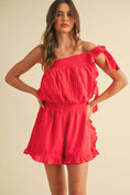 Load image into Gallery viewer, Ruby Ruffle One-Shoulder
