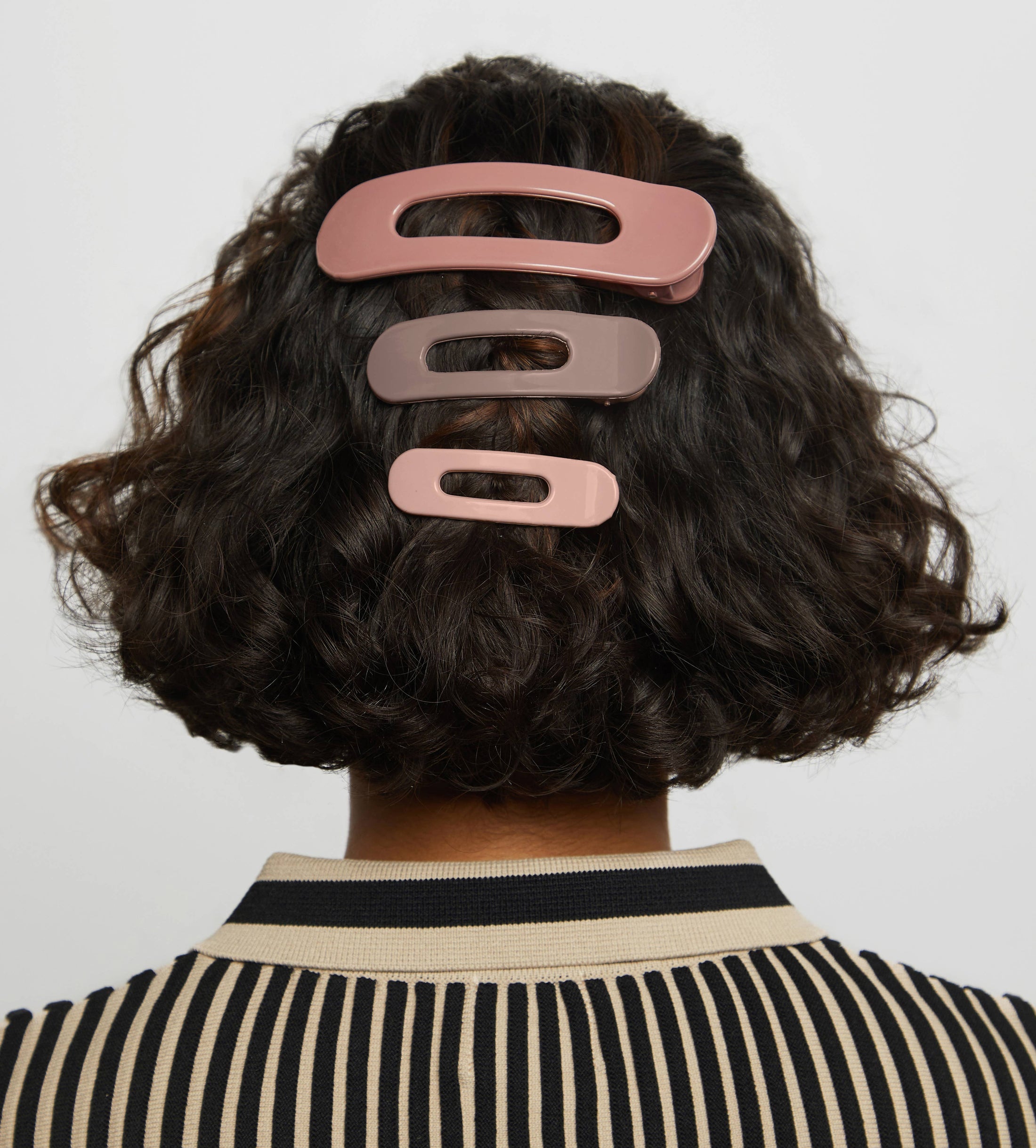 Kitsch | Flat Lay Claw Clip 3pc Flat - Ultra Glossy Terracotta