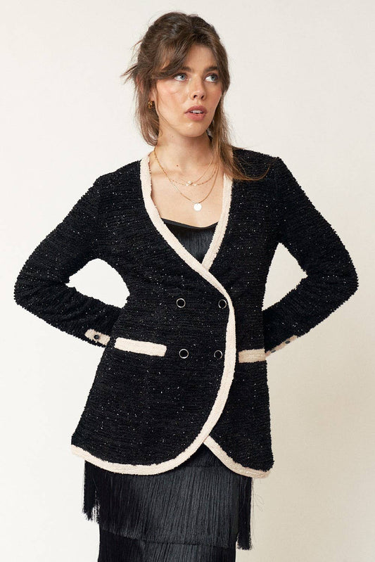 A New Vibe Lurex Tweed Blazer  