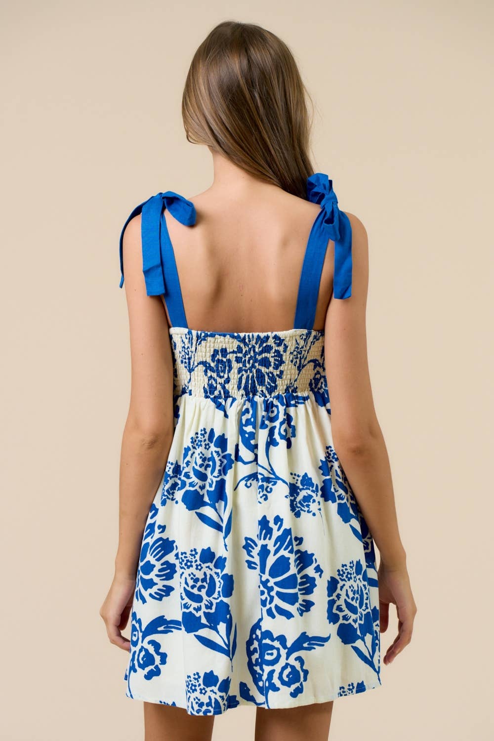 The Blue Willow Tie-Strap Dress