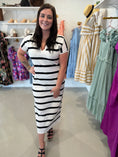 Load image into Gallery viewer, Stay a While Striped Sweater Maxi Dress
