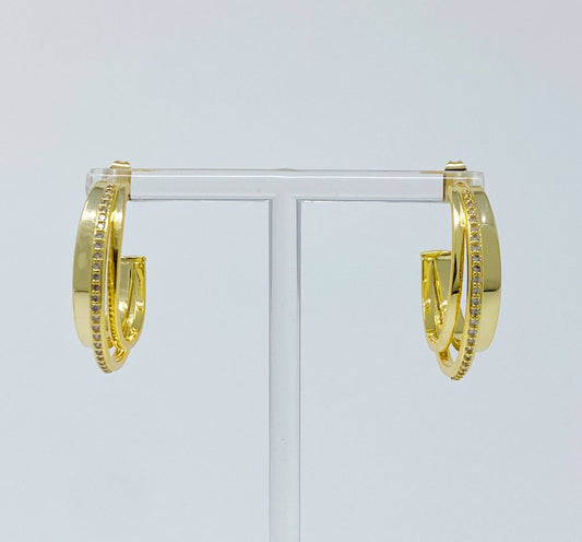 Shine On Dimensional Hoop Earrings
