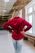 Load image into Gallery viewer, A Level Up Velvet Blouse
