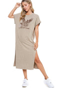 Load image into Gallery viewer, Free Bird Midi T-shirt Dress
