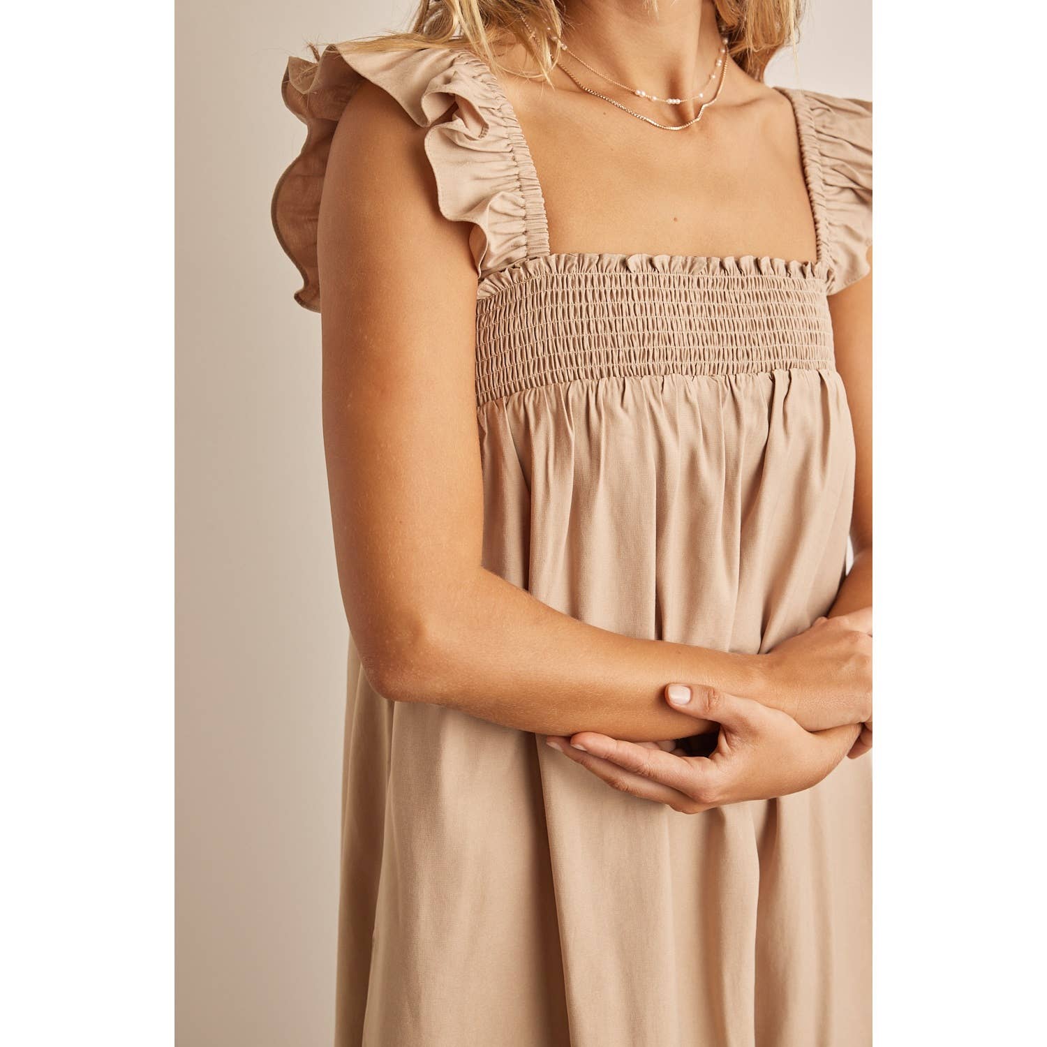 Romantic Notion Smocked Midi Dress