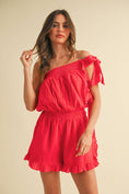 Load image into Gallery viewer, Ruby Ruffle One-Shoulder

