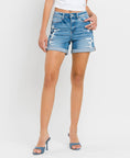 Load image into Gallery viewer, Double the Fun High Rise Cuff Jean Shorts
