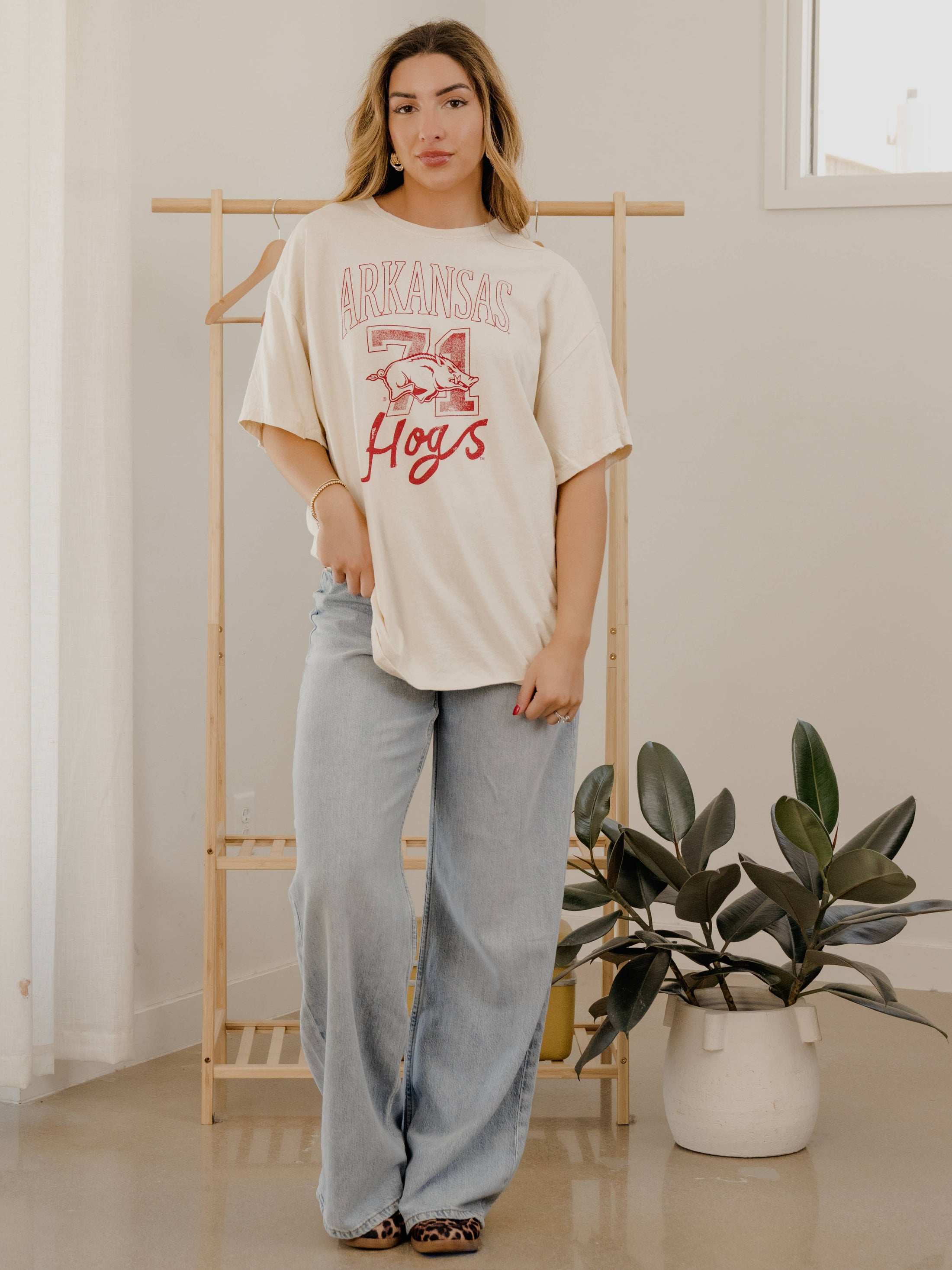 PRE-ORDER: The White Out Ready Oversized Razorback Shirt